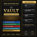 Gas Station CEO Vault bundle cover - 4 premium guides plus free 10 AI Prompts bonus