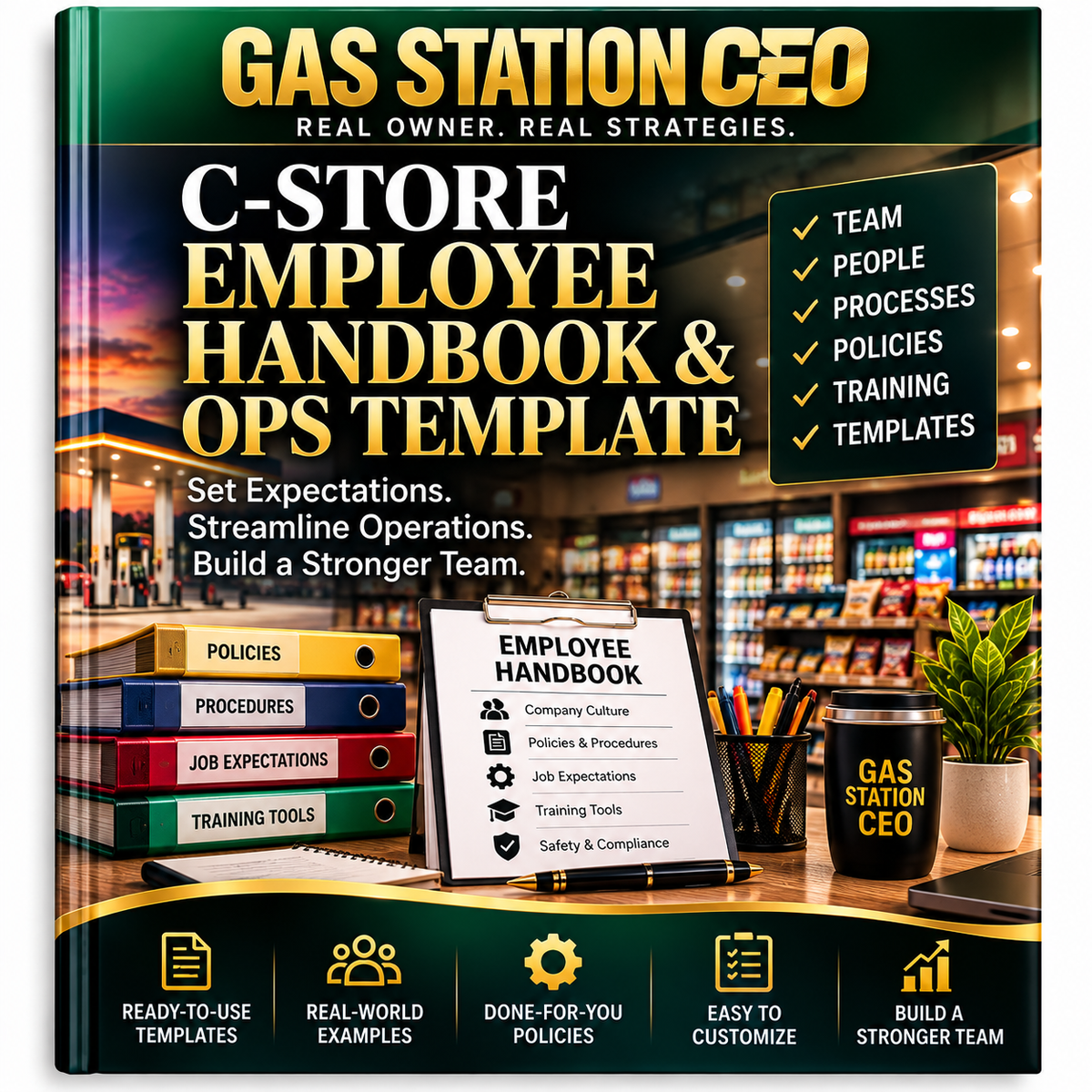 C-Store Employee Handbook & Ops Templates | English + Spanish